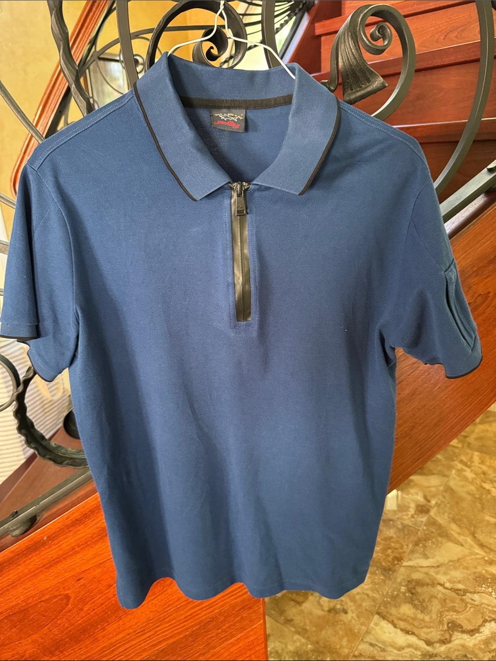 Paul & Shark Men's Navy Polo with Zip Placket